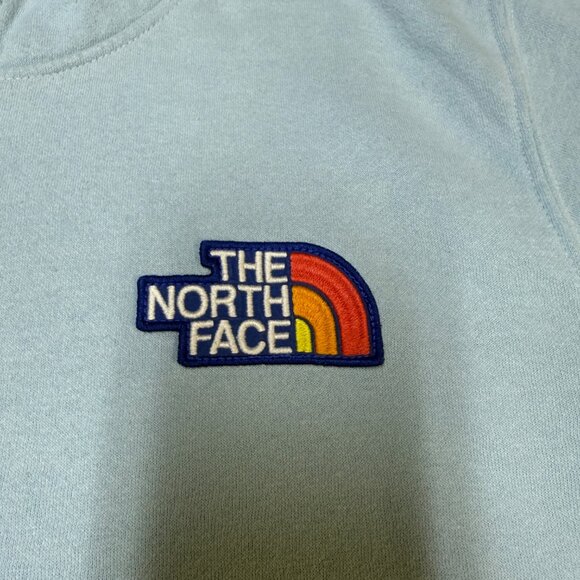 The North Face Novelty Patch Hoodie Men’s Medium Light Blue EUC - Picture 6 of 14